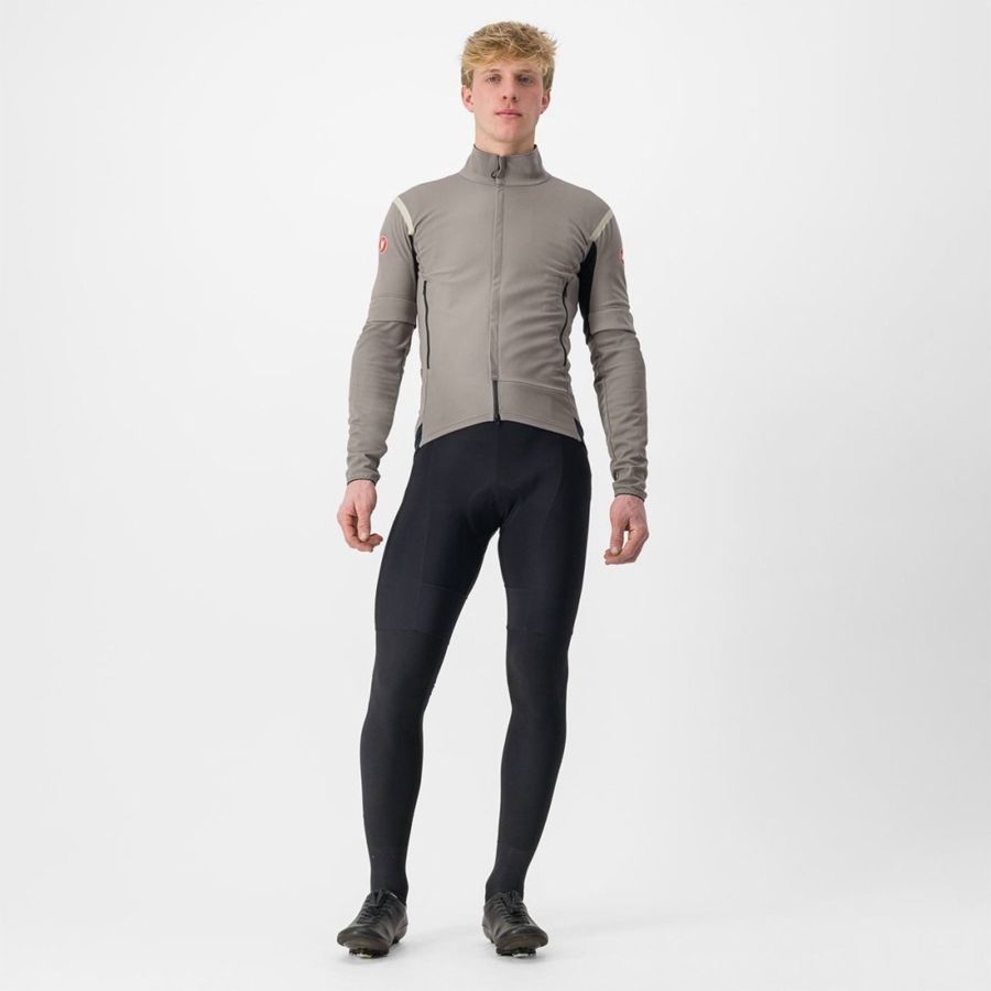 Jaquetas Castelli PERFETTO RoS 2 CONVERTIBLE Masculino Cinzentas Caqui Cinzentas | 708125ZDH