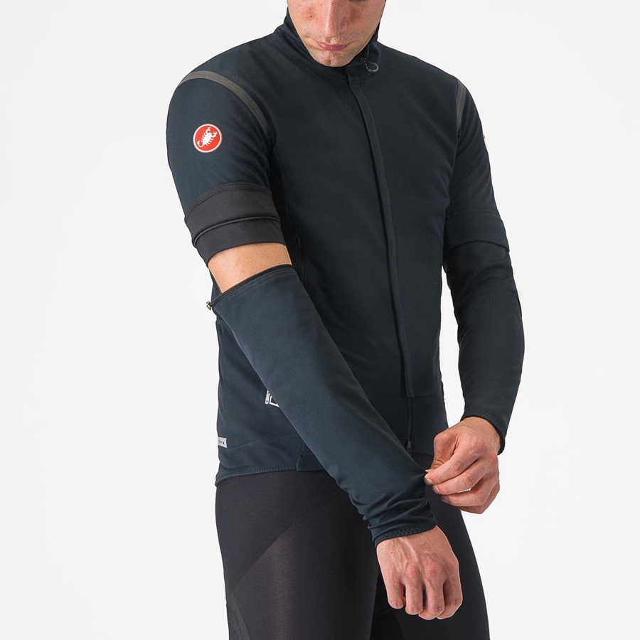 Jaquetas Castelli PERFETTO RoS 2 CONVERTIBLE Masculino Pretas Pretas | 102756QIA