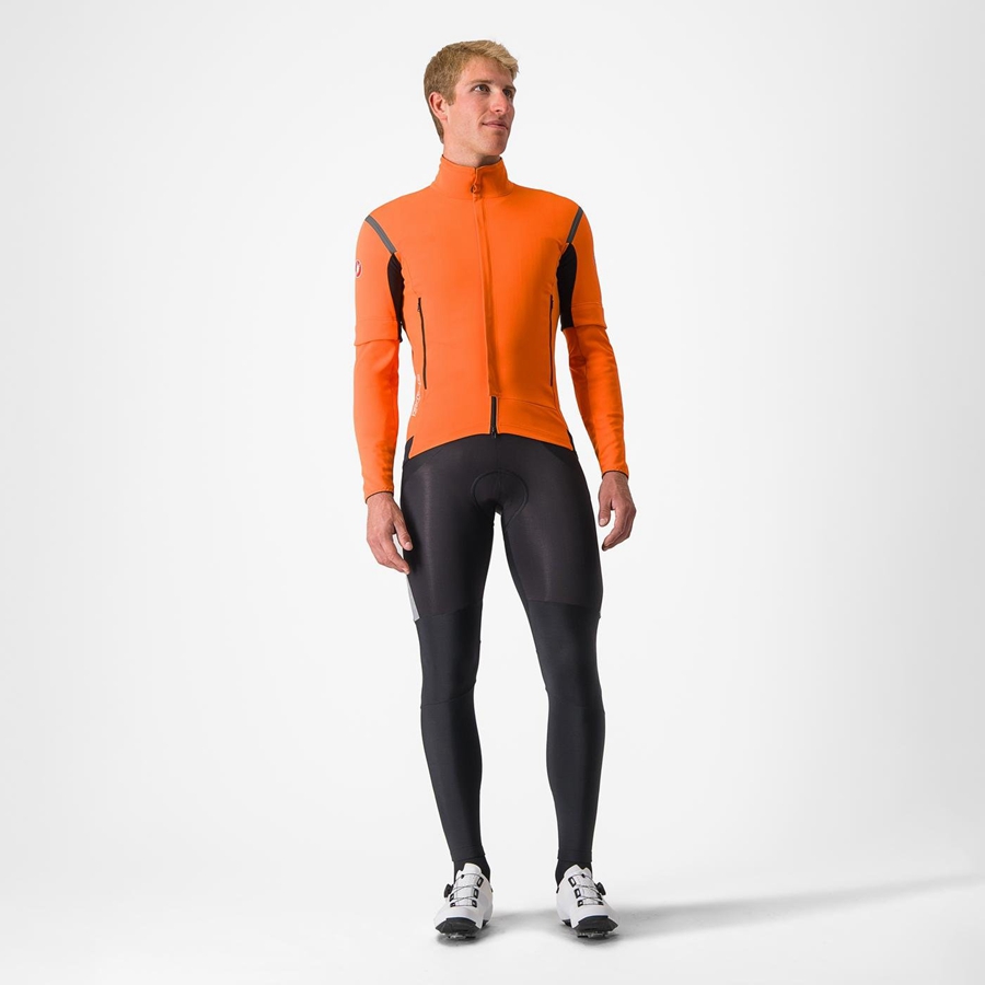 Jaquetas Castelli PERFETTO RoS 2 CONVERTIBLE Masculino Vermelhas Laranja Cinzentas Escuro | 495703TQC