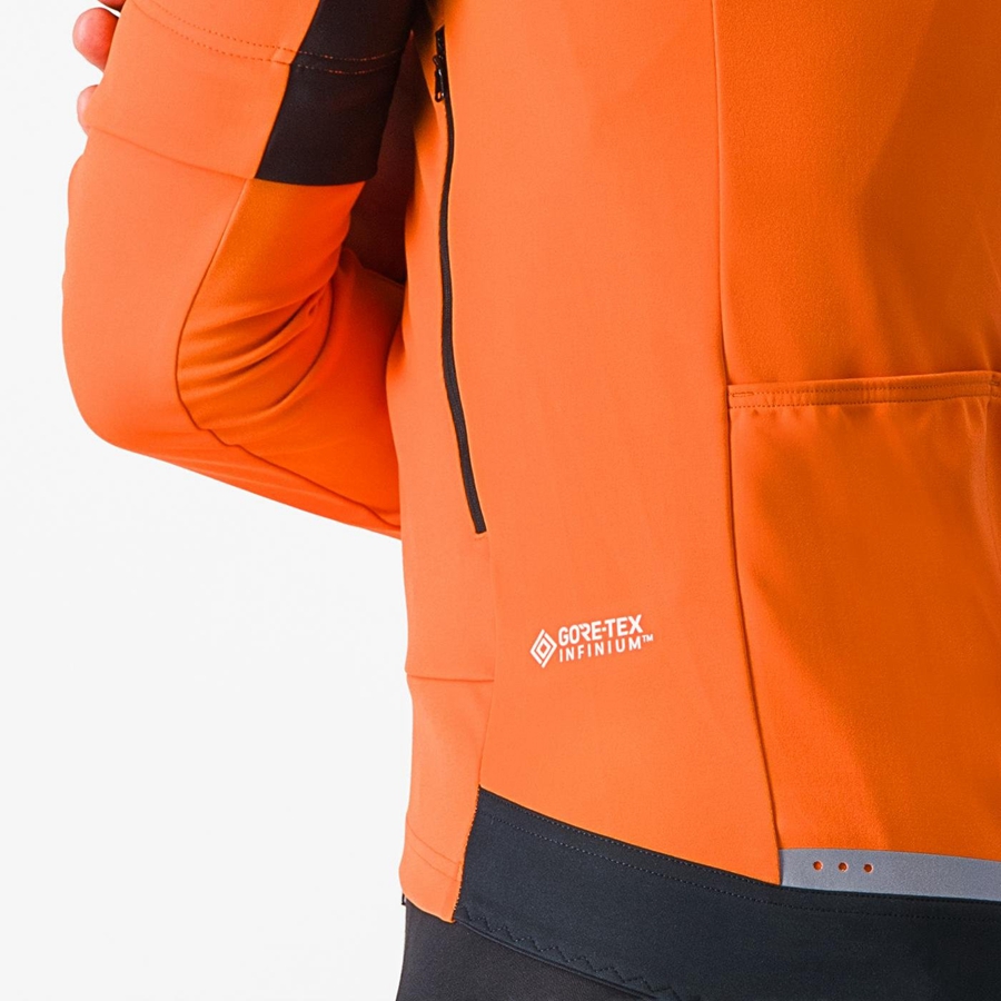 Jaquetas Castelli PERFETTO RoS 2 CONVERTIBLE Masculino Vermelhas Laranja Cinzentas Escuro | 495703TQC
