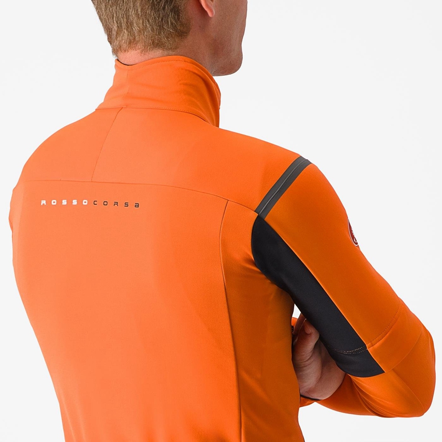 Jaquetas Castelli PERFETTO RoS 2 CONVERTIBLE Masculino Vermelhas Laranja Cinzentas Escuro | 495703TQC
