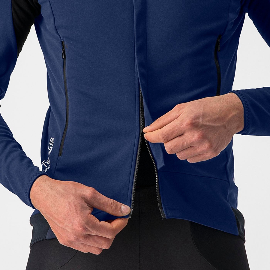 Jaquetas Castelli PERFETTO RoS 2 Masculino Azuis Prateadas | 790452YAO