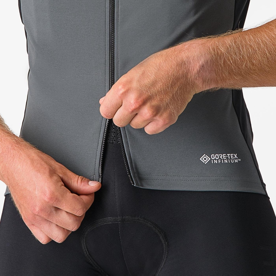 Jaquetas Castelli PERFETTO RoS 2 WIND Masculino Cinzentas | 378054DPE