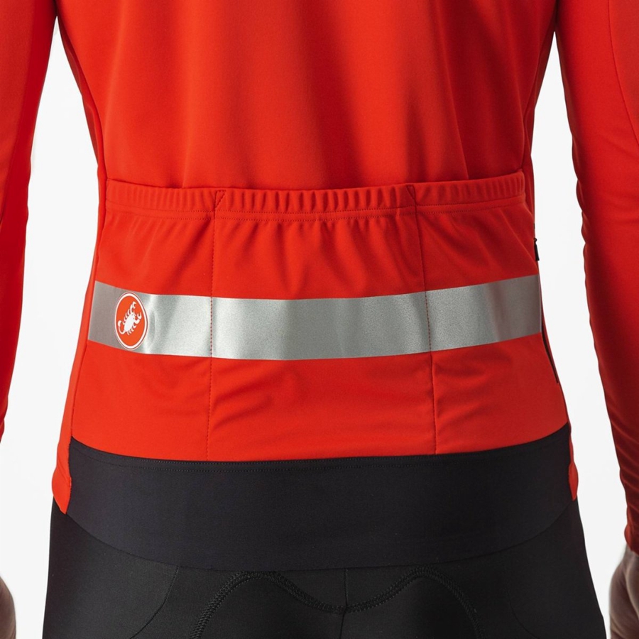 Jaquetas Castelli RADDOPPIA 3 Masculino Vermelhas Prateadas | 479385UJX