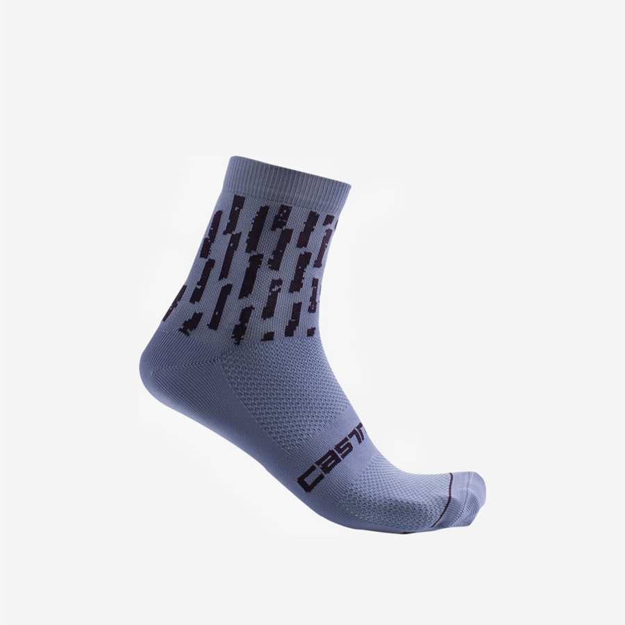 Meias Castelli AERO PRO W 9 CM Feminino Roxo Branco | 068419RXH