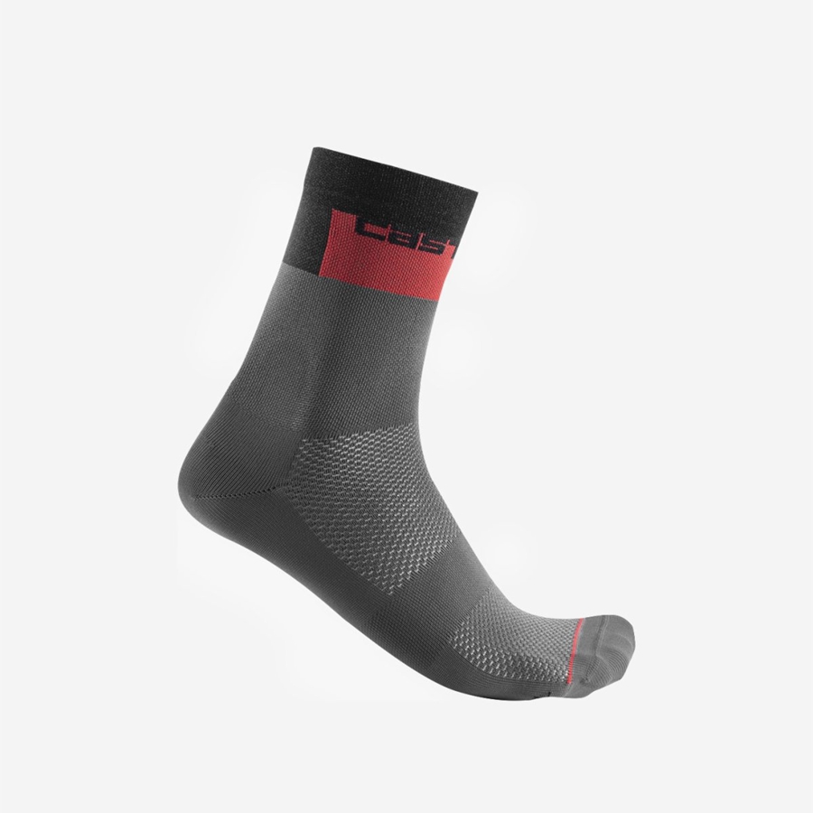 Meias Castelli BLOCCO 15 Masculino Cinzentas Escuro | 247856OSK