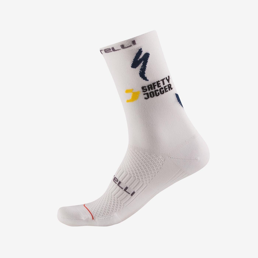 Meias Castelli ROSSO CORSA PRO 15 Masculino Branco | 658274WNU