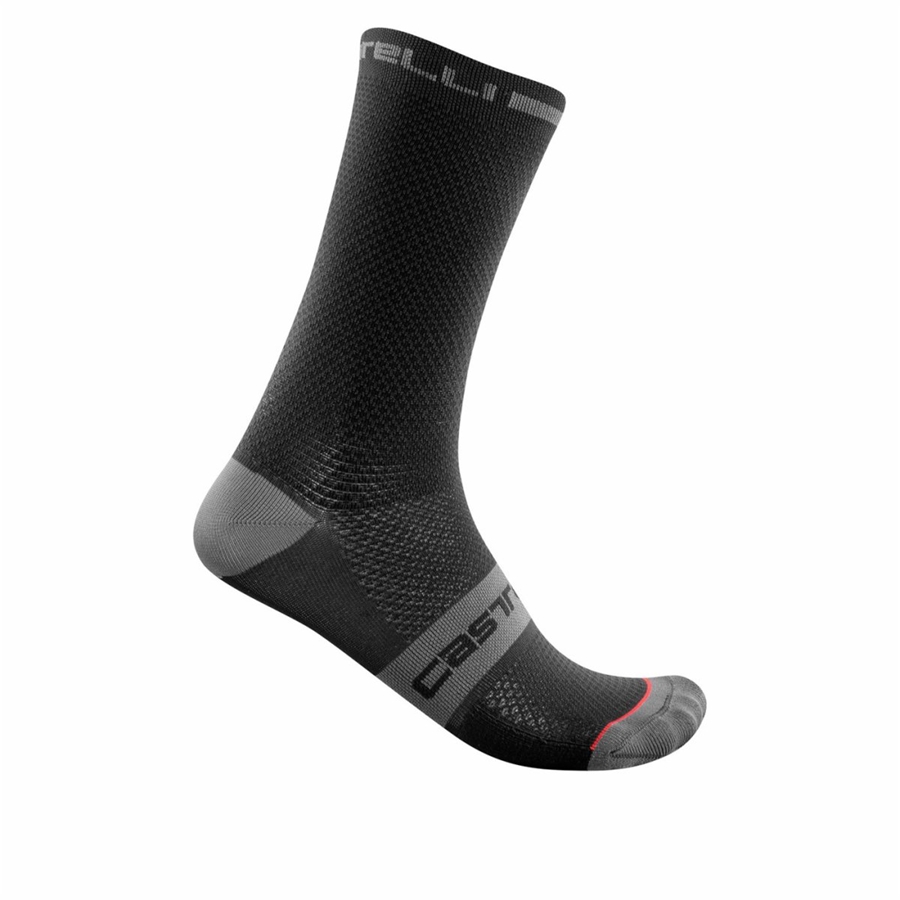 Meias Castelli SUPERLEGGERA T 18 Masculino Pretas | 645081ZUR