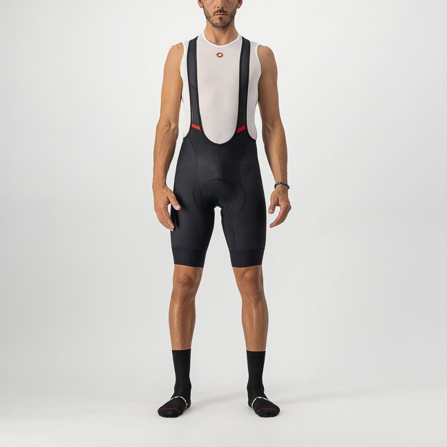 Shorts Com Babador Castelli COMPETIZIONE Masculino Pretas | 317249NVK