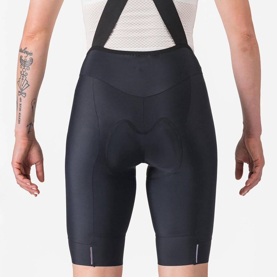 Shorts Com Babador Castelli ESPRESSO W DT Feminino Pretas | 925804BOI