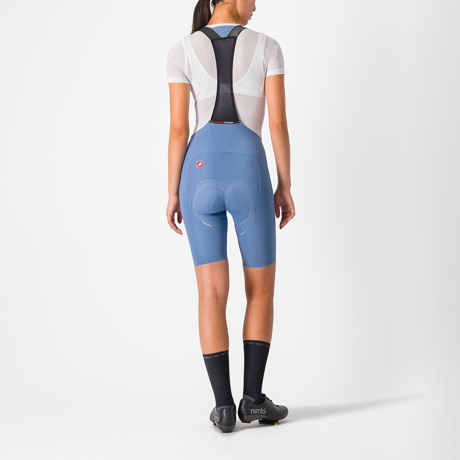 Shorts Com Babador Castelli FREE AERO RC W Feminino Cinzentas Azuis | 245076TNW