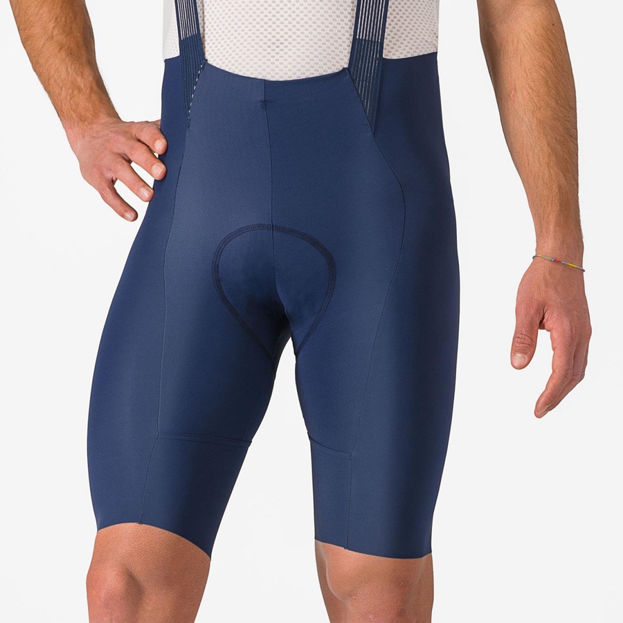 Shorts Com Babador Castelli FREE AERO RC Masculino Azuis | 019542KUE