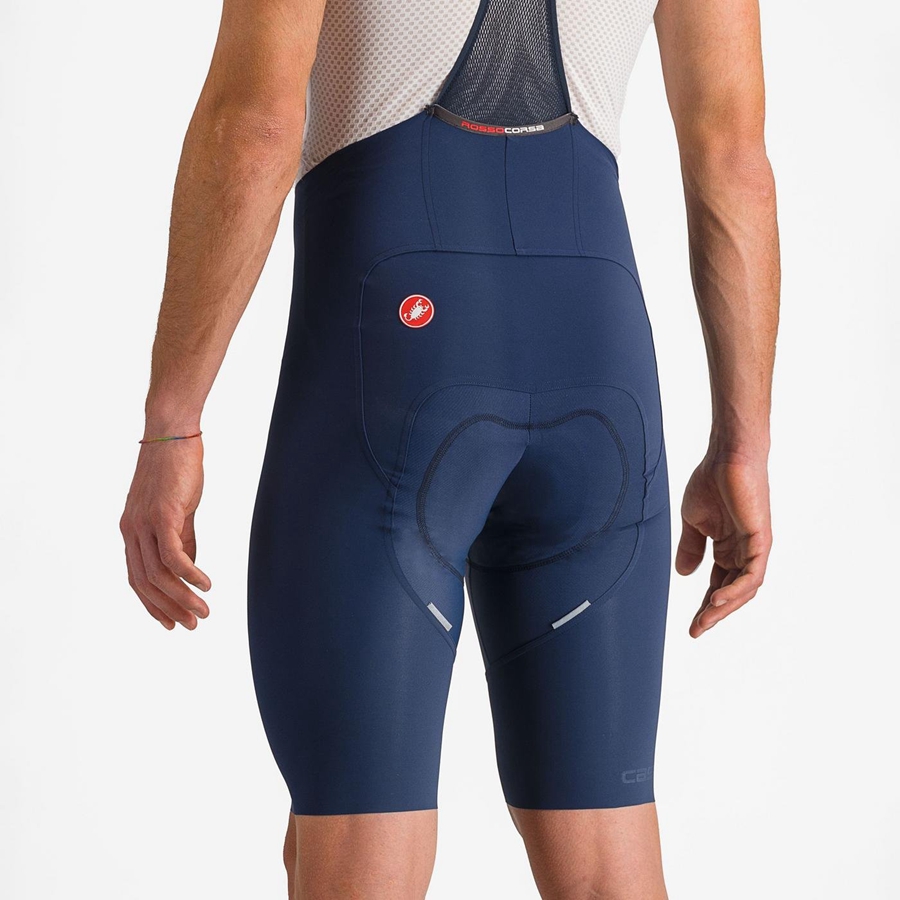 Shorts Com Babador Castelli FREE AERO RC Masculino Azuis | 019542KUE