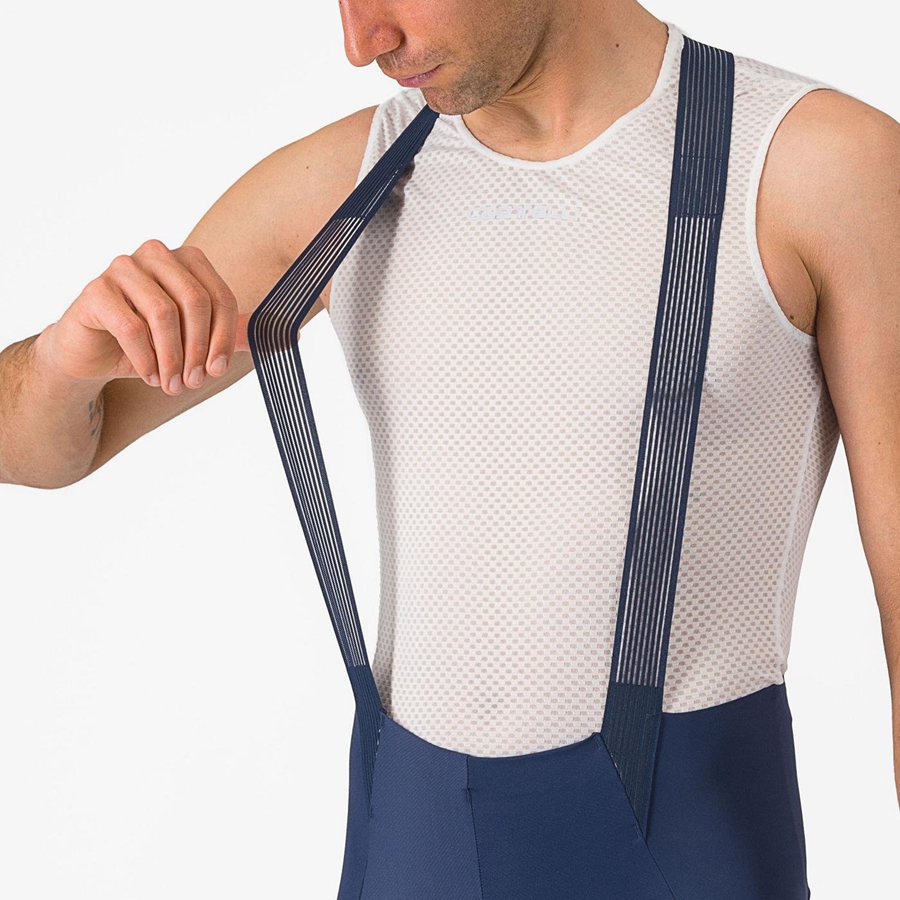 Shorts Com Babador Castelli FREE AERO RC Masculino Azuis | 019542KUE