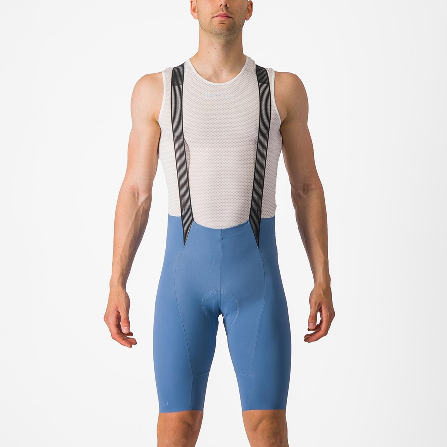 Shorts Com Babador Castelli FREE AERO RC Masculino Cinzentas Azuis | 519386BHD