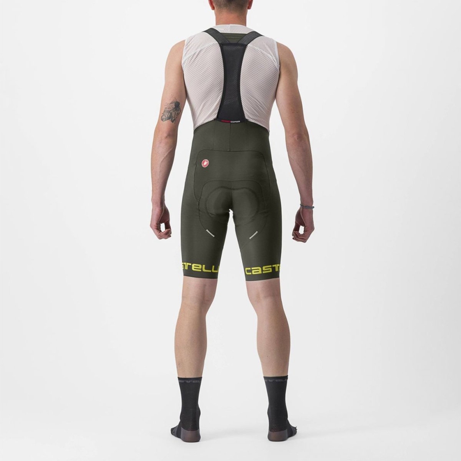Shorts Com Babador Castelli FREE AERO RC CLASSIC Masculino Verdes Escuro | 567192YSD