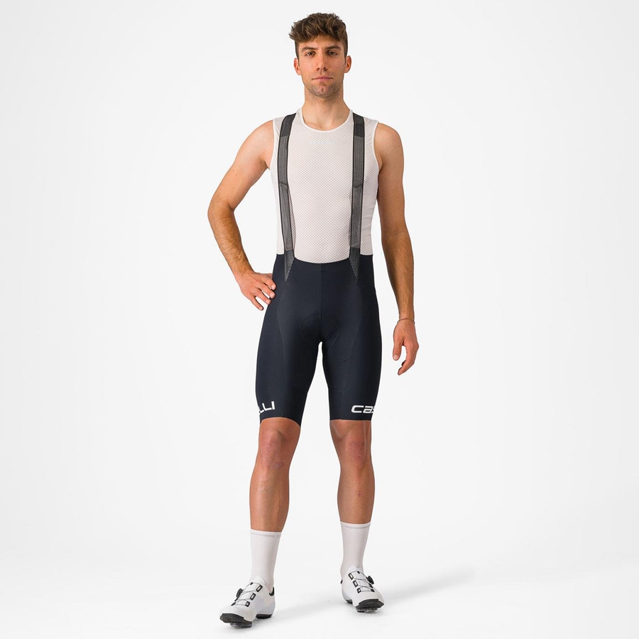 Shorts Com Babador Castelli FREE AERO RC CLASSIC Masculino Pretas Branco | 873549DLV