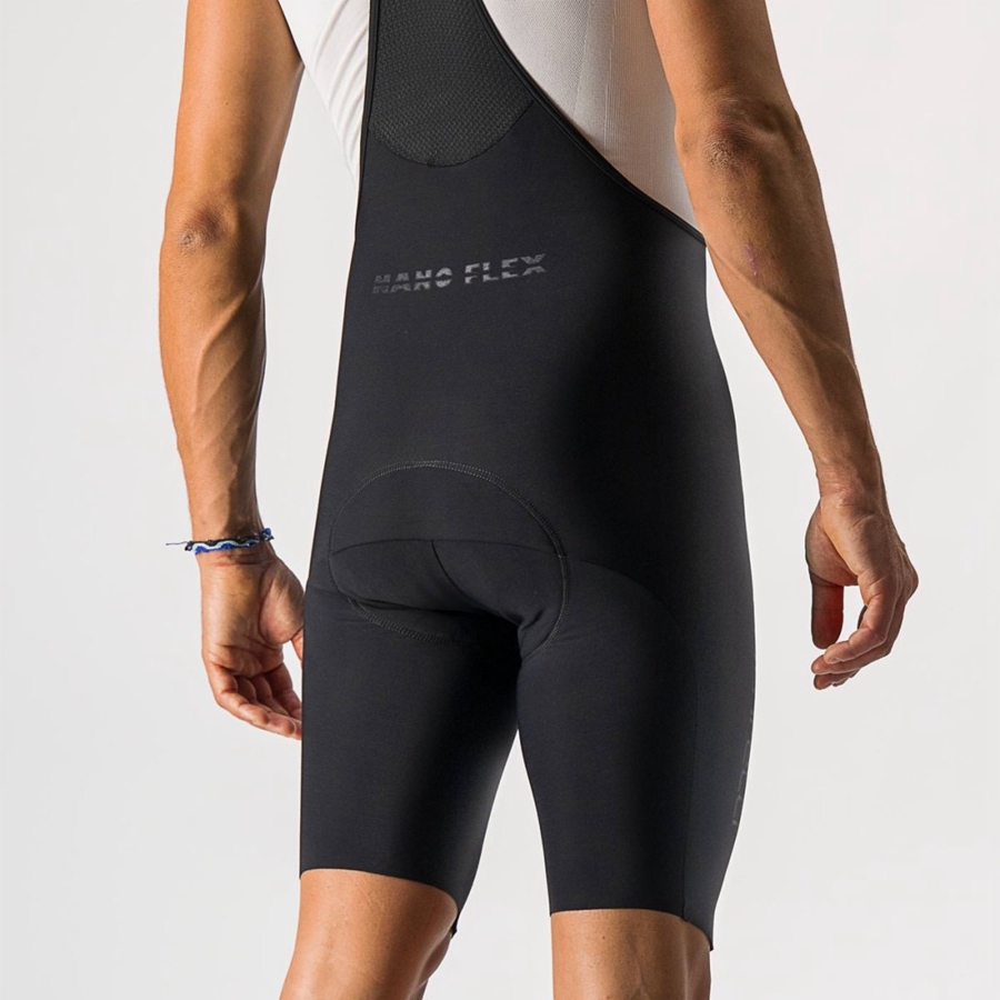 Shorts Com Babador Castelli NANO FLEX PRO RACE Masculino Pretas | 960753YSW