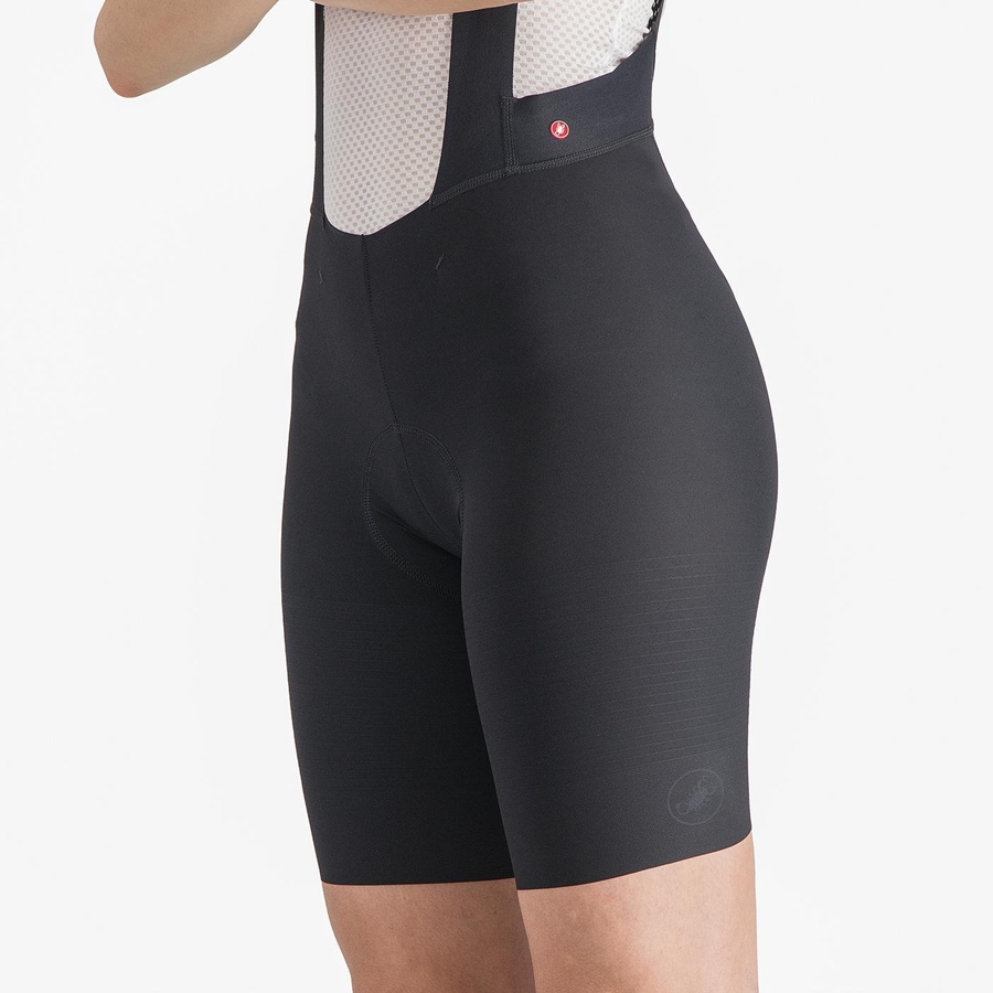 Shorts Com Babador Castelli PREMIO W Feminino Pretas | 487916VJE