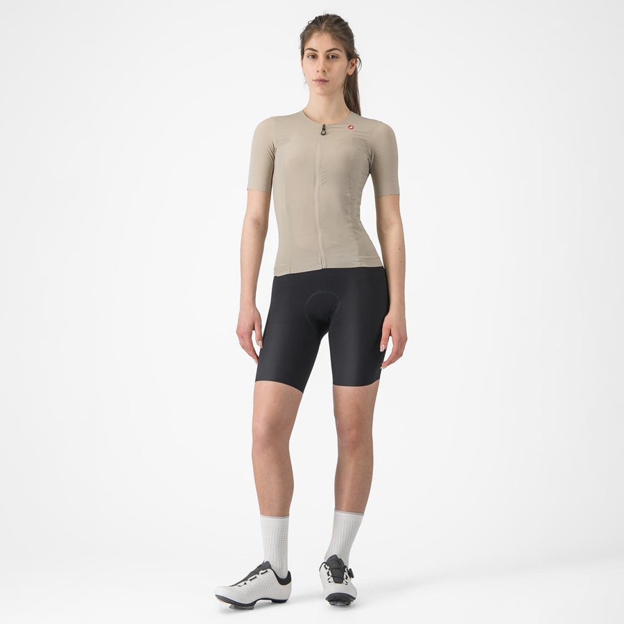 Shorts Com Babador Castelli PREMIO W Feminino Pretas | 487916VJE