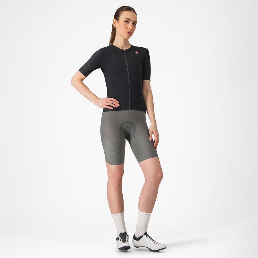 Shorts Com Babador Castelli PREMIO W Feminino Cinzentas | 456987NQR