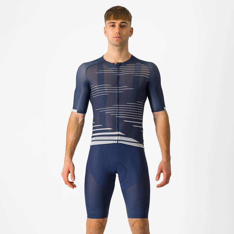 Shorts Com Babador Castelli SUPERLEGGERA Masculino Azuis | 184092CSE