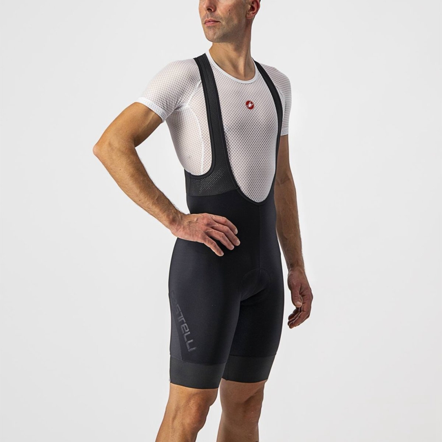 Shorts Com Babador Castelli TUTTO NANO Masculino Pretas | 831509IMY